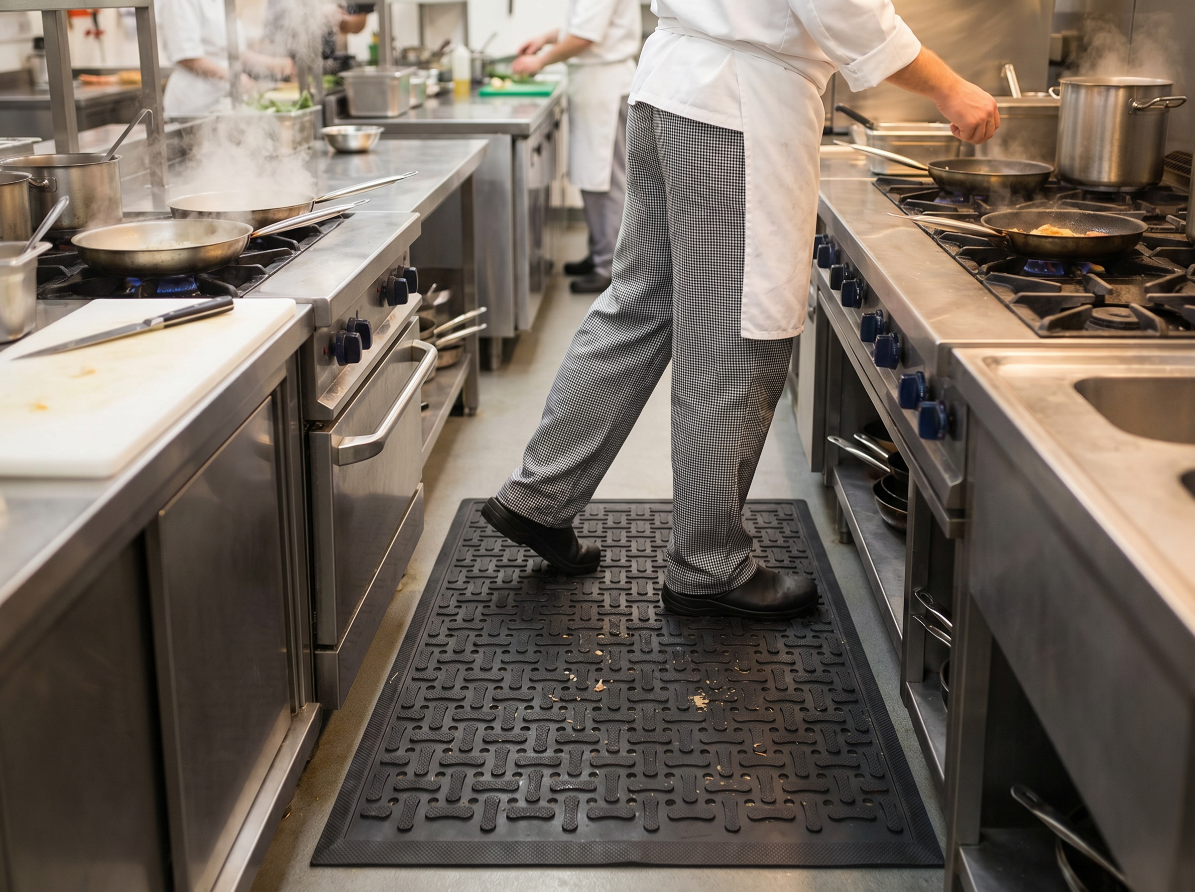 CSC Anti-fatigue Mat Non-Slip Oil-Resistant Nitrile Rubber Mat for Workshop Garage Kitchen