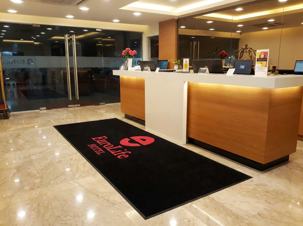 CSC Nylon Logo Mat,Personalized Nylon Entrance Rug, DIY Your Own Logo/Text for Business, Office & Home, Durable & Non-Slip