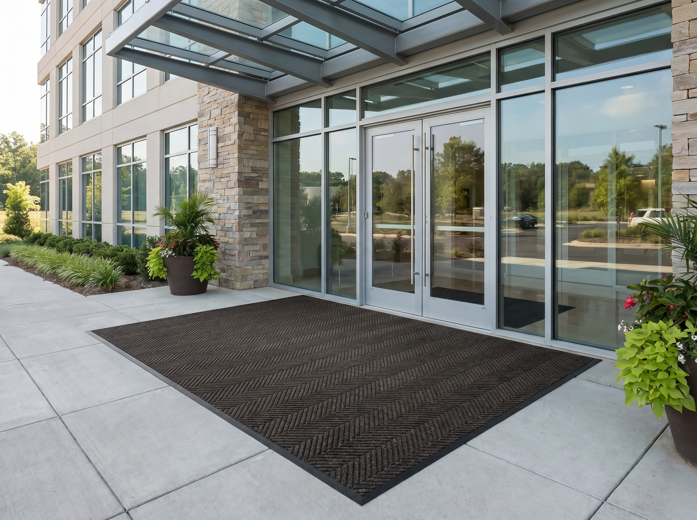 CSC Water Hog tyre Mat,Absorbent All-Weather Doormat with Non-Slip Rubber Backing, Dirt & Moisture Trapper, Low Profile, Easy Clean
