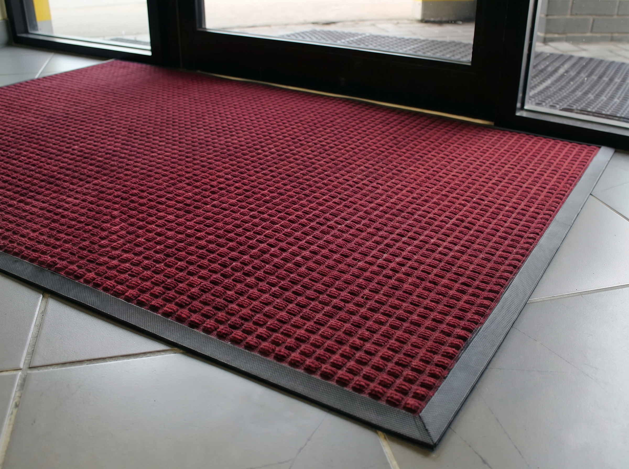 CSC Water Hog Box Mat,Absorbent All-Weather Doormat with Non-Slip Rubber Backing, Dirt & Moisture Trapper, Low Profile, Easy Clean