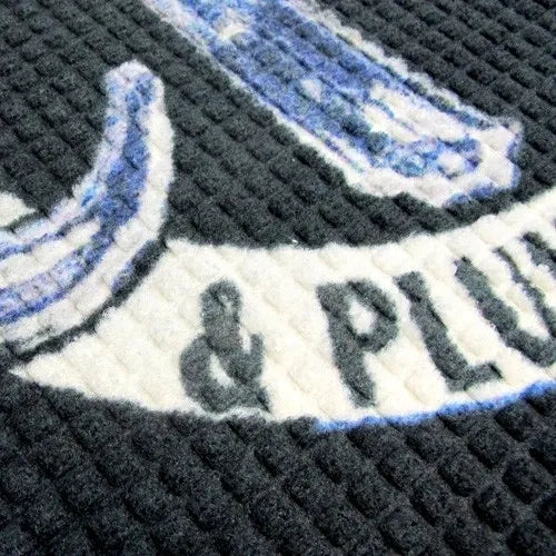 CSC Water Hog Logo Mat,Absorbent All-Weather Doormat with Non-Slip Rubber Backing, DIY Your Own Logo/Text for Business, Office & Home