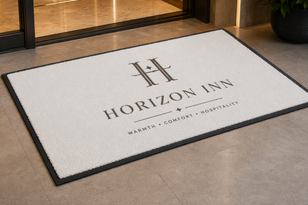 CSC Sorona Custom Logo Entrance Mat, Eco-Friendly Washable Indoor Floor Mat with Non-Slip Backing for Office, Store, Hotel & Commercial Entryway